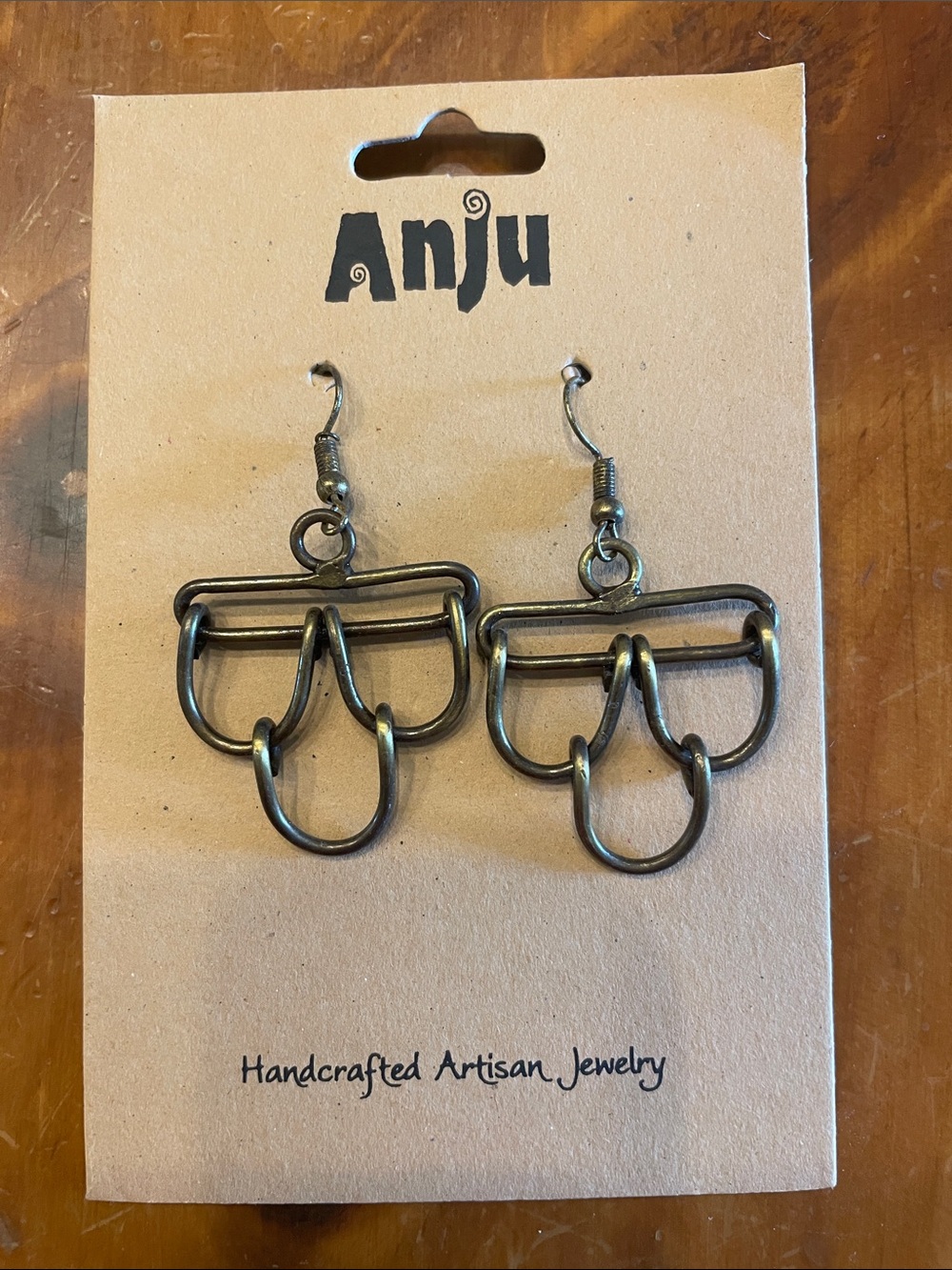 Anju Black Metal Dangle Earrings - Handcrafted Artisan Jewelry